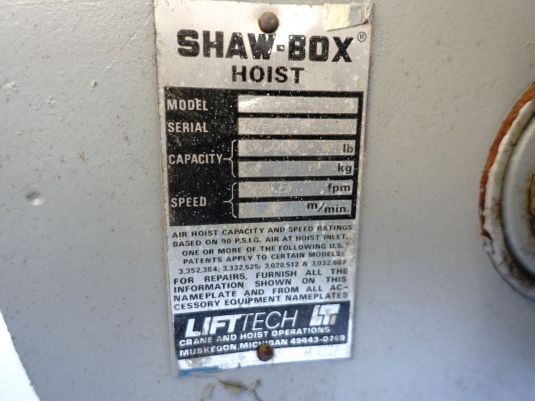 Lift Tech Shaw-Box Bridge Crane, 7.5 Ton Motorized Traveling Bridge Crane