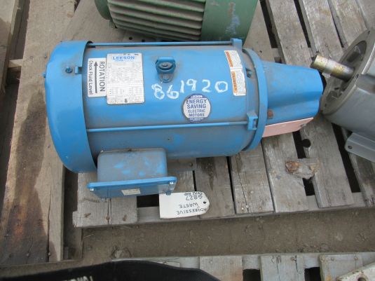 Used Leeson AC Motor, 10HP, 1760 RPM, 215TC Frame