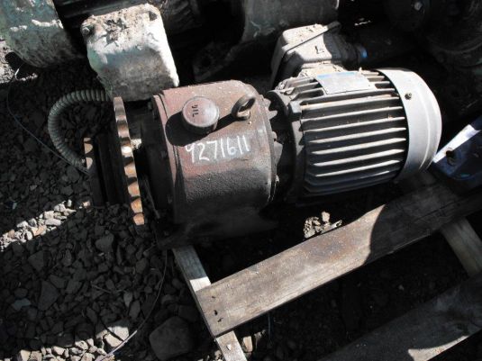 Used TECO 2HP, 153 RPM Integral Gearmotor TEFC