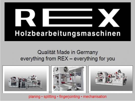 REX Planing, Splitting, Finger Jointing, and Mechanization for CLT, Beams, and Timber Production