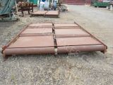 Used Two 8' X 11' Long Powered Green Chain Pull-Out Rollcases